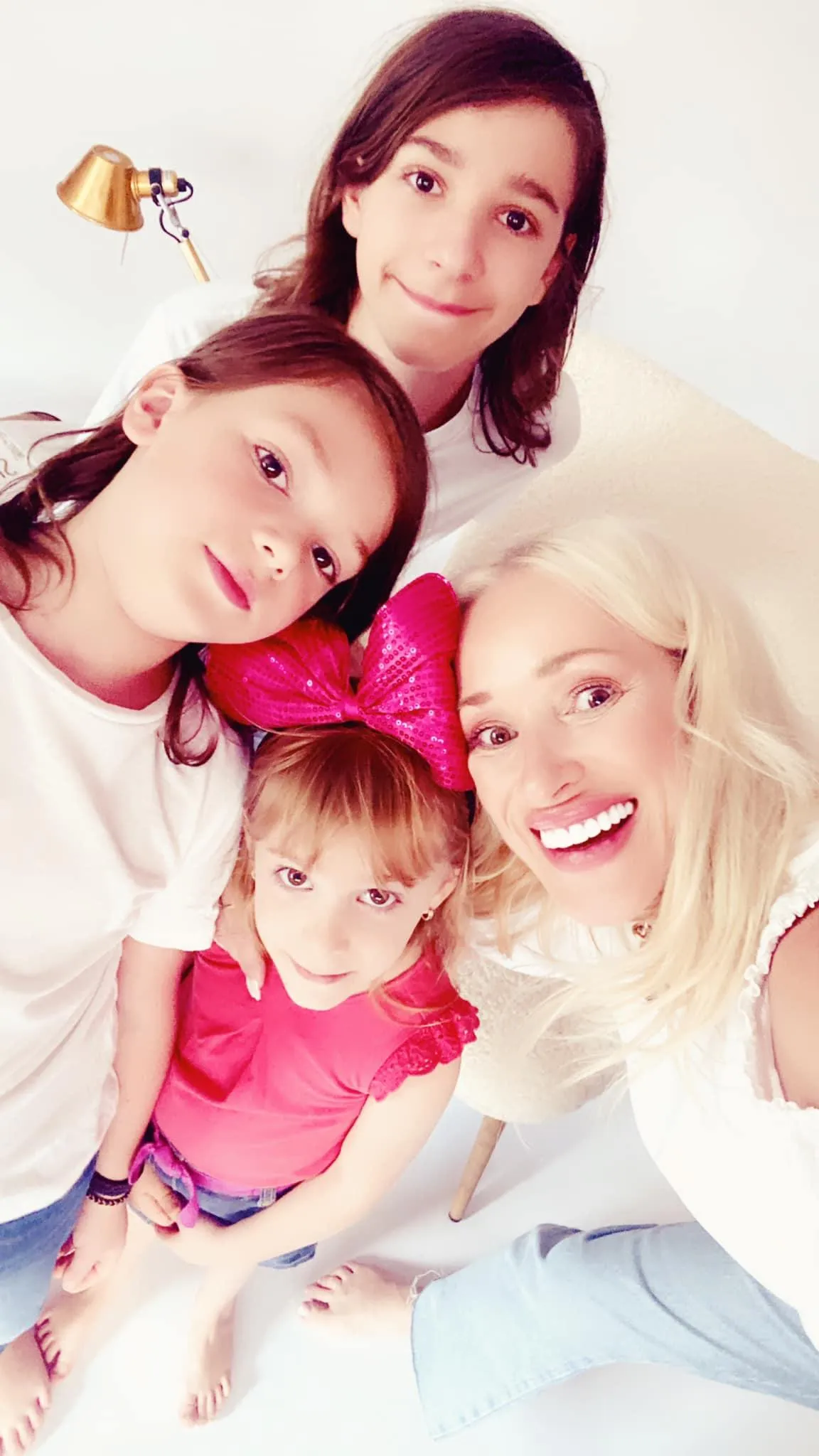 Evelin with her three children.